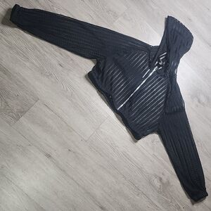 Love Black Textured Jacket